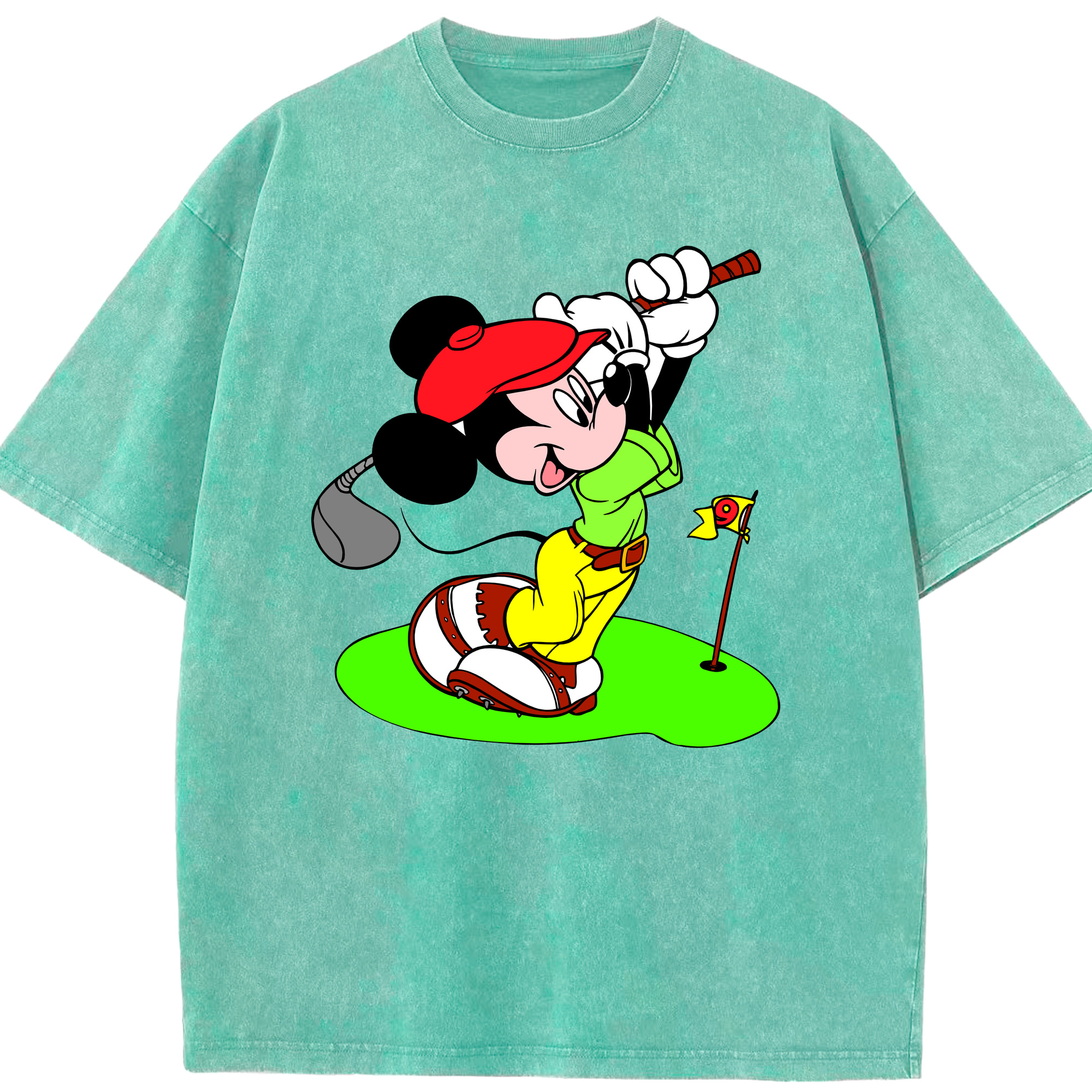 （画像用） ミッキーマウス Mickey Mouse 綿100% ヴィンテージ風 半袖Tシャツ（フロントプリント）